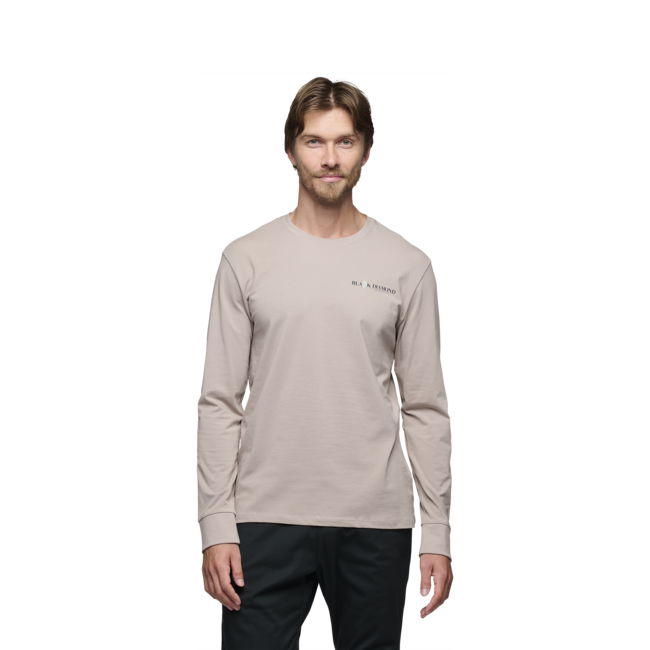 Black Diamond Heritage Wordmark herren langarm-T-shirt, blass lila