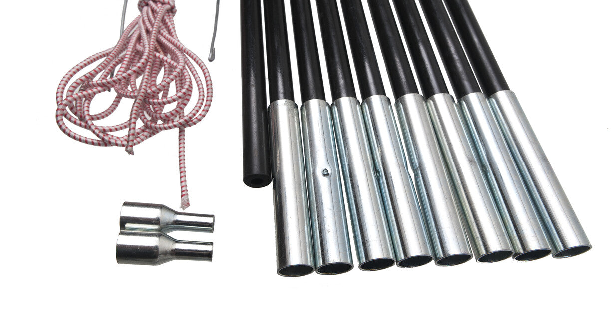 BasicNature Glasfaserstab 5,5 m x 9,5 mm 9 Segmente