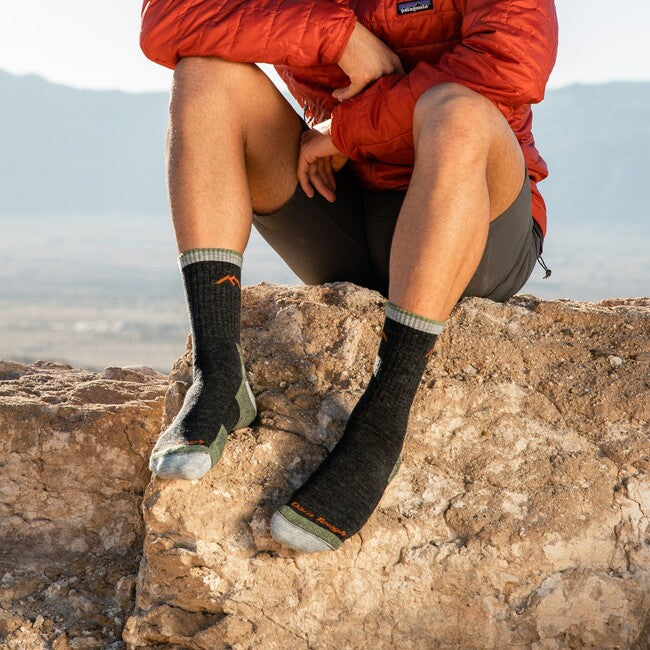 Darn Tough Hiker Micro Crew socken medium light mit kissen, lime