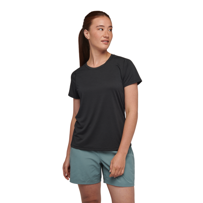 Black Diamond Lightwire Tech damen-Kurzarm-T-shirt, schwarz