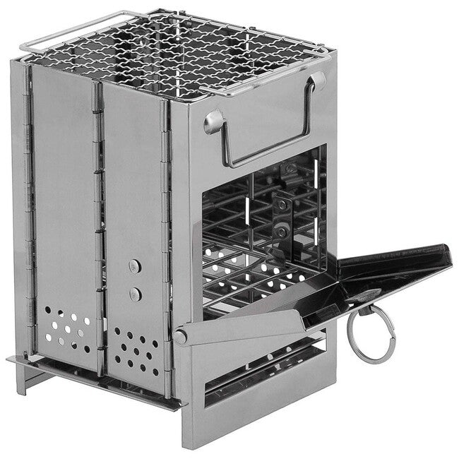 Fox Outdoor Reisegrill mit Edelstahl-Grillrost, klappbar
