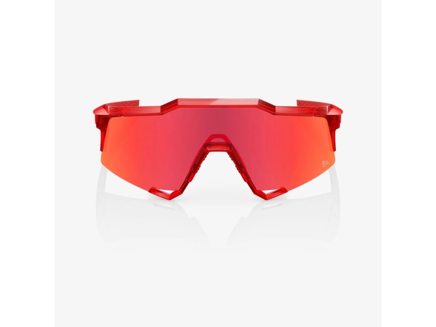 100% Sonnenbrille Speedcraft LE Peter Sagan, Gloss Translucent Red - Hiper Red Mirror
