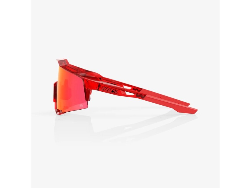 100% Sonnenbrille Speedcraft LE Peter Sagan, Gloss Translucent Red - Hiper Red Mirror