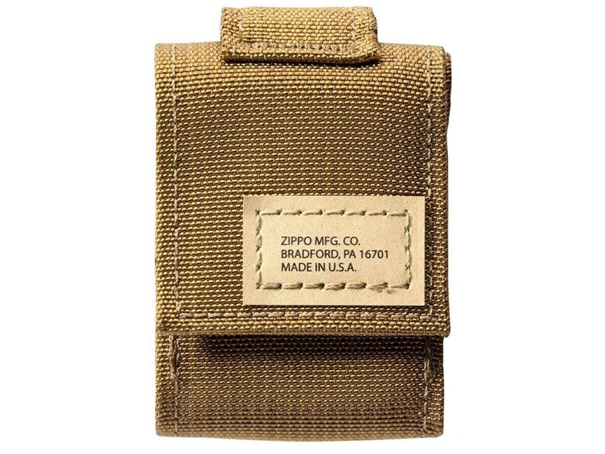 Zippo Brown taktischen Fall + Feuerzeug Set Black Crackle