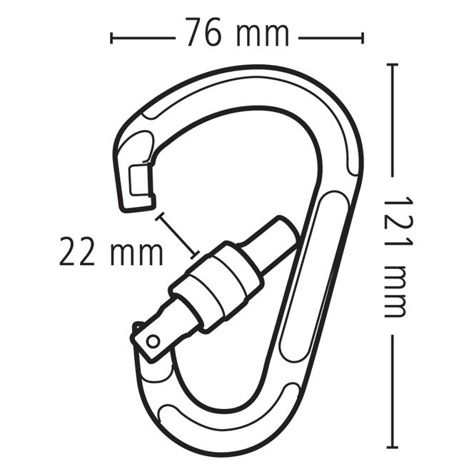 Beal HMS karabiner be lock schraube