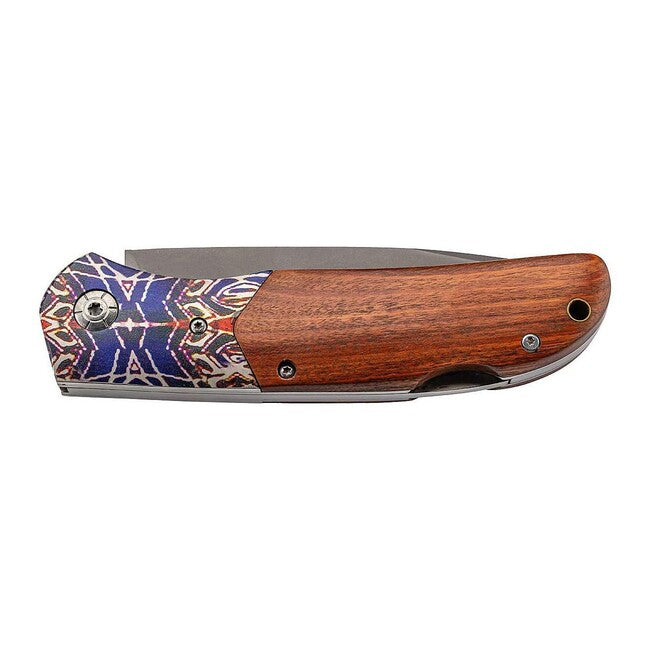 Herbertz taschenmesser 9,5 cm, cocobolo, farbiger Druck