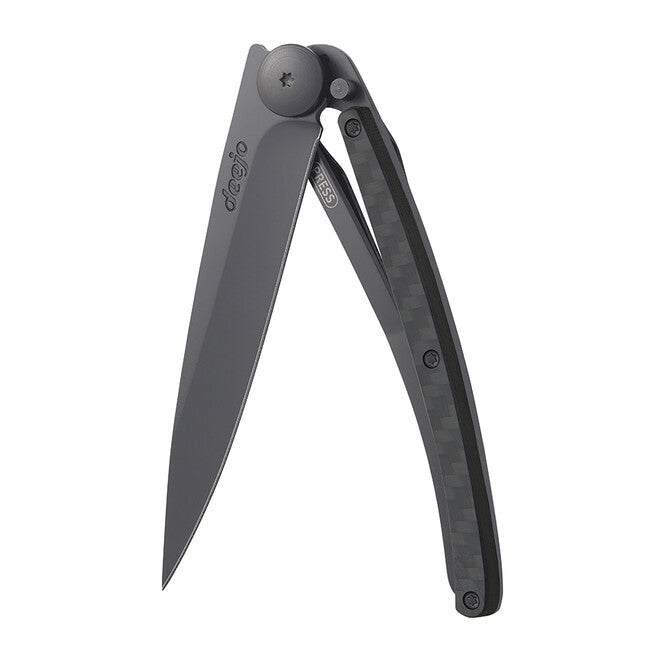 Deejo Schließmesser black Carbon