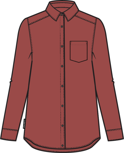 Black Diamond Project Heavy Flannel Shirt für damen, roter Fels