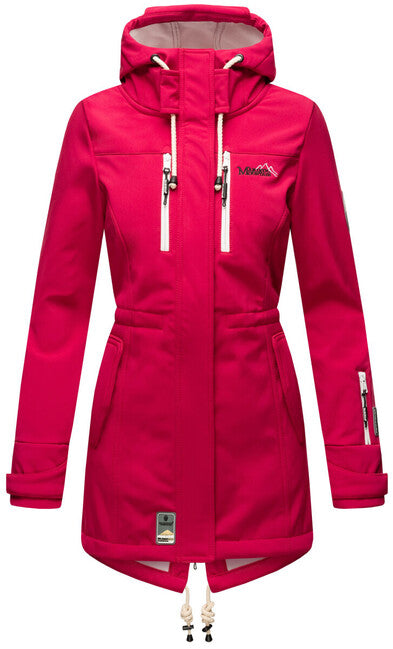 Marikoo ZIMTZICKE damen-winter-softshelljacke mit kapuze, fuchsia