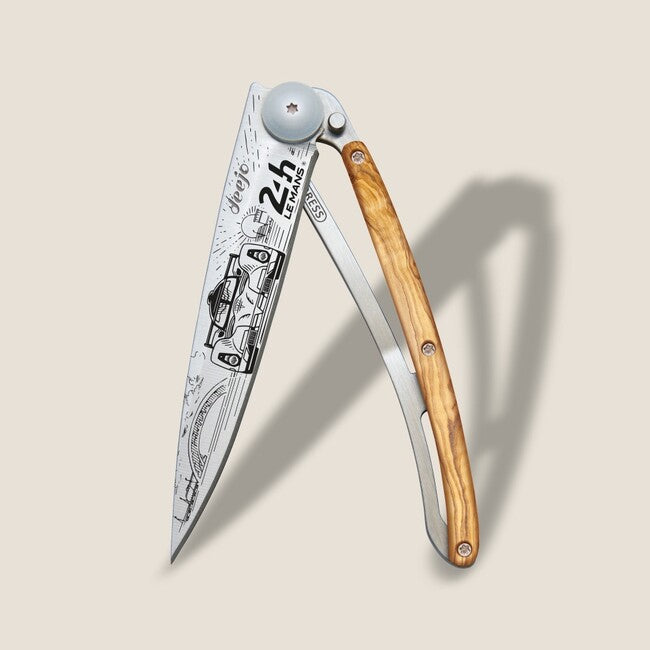 Deejo Tattoo Le Mans Schließmesser olive wood Day