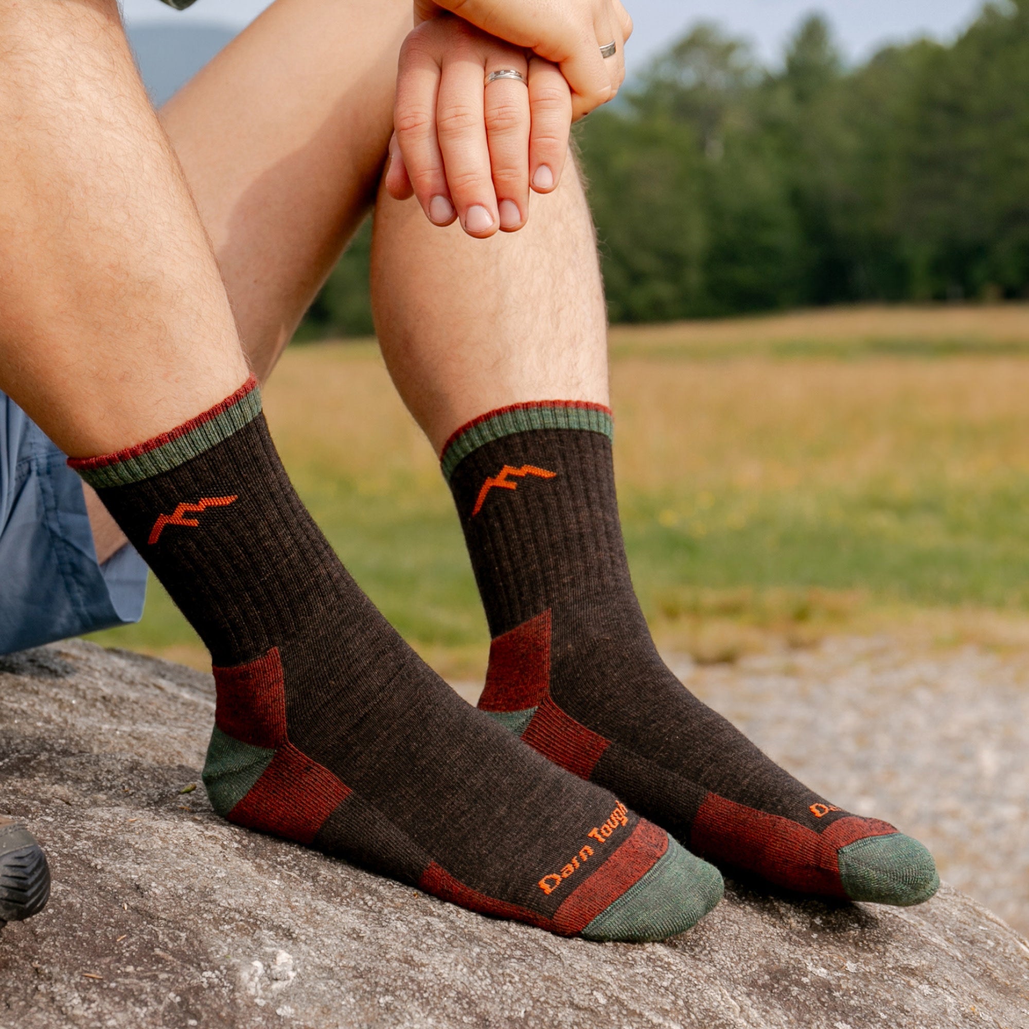 Darn Tough Hiker Micro Crew hiking socks with cushioning, Walnut