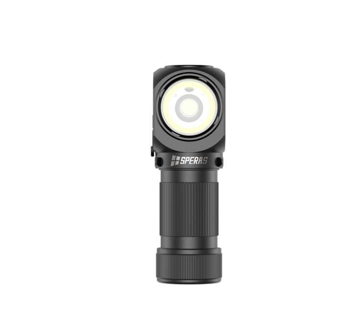 Speras SH16 wiederaufladbare stirnlampe, schwarz