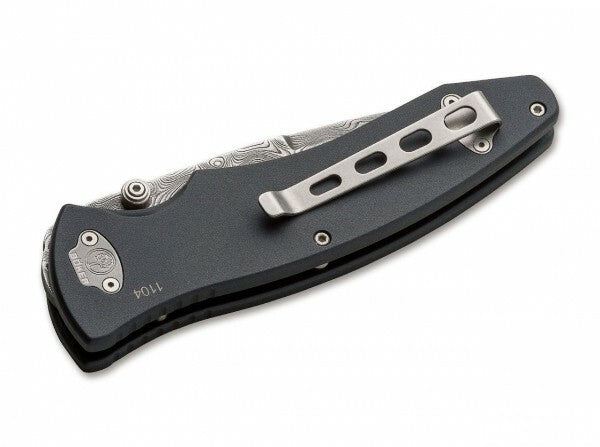 BÖKER Manufaktur Solingen Tirpitz-Damast taschenmesser 9,9 cm, damast, aluminium, nussbaum