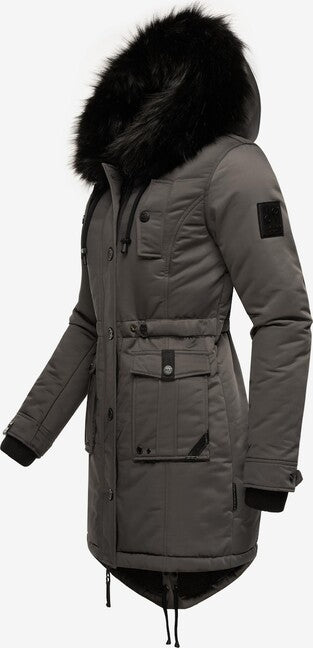 Navahoo Luluna Princess damen Winterjacke mit Kapuze, dunkelgrau