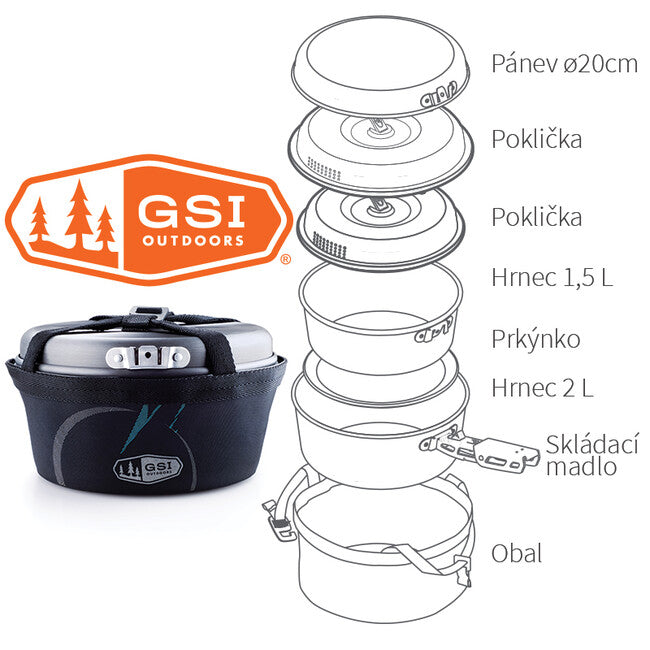 GSI Outdoors Pinnacle Basis Camper Kochgeschirr Set