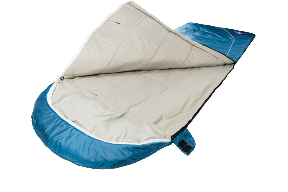 Grüezi-Bag Cotton Comfort Grueezi Schlafsack tief kornblumenblau rechts