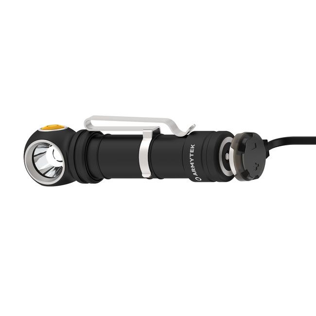 Armytek Wizard C2 Pro Max LR White LED Pocket Flashlight with Belt Clip, Pouch, Battery Powered, 4150 lm