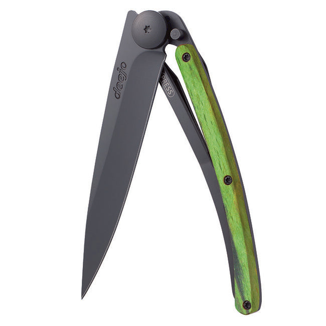 Deejo Klappmesser schwarzgrüne Buche