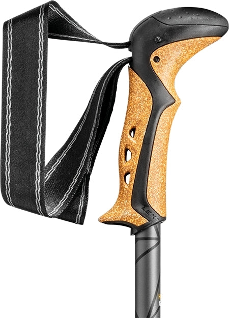 LEKI Khumbu Lite trekkingstöcke, schwarz-dunkel-anthrazit-mango, 100 - 135 cm