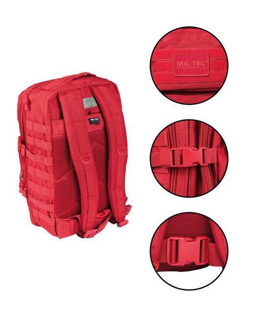 Mil-Tec US Assault Rucksack Large, rot, 36L