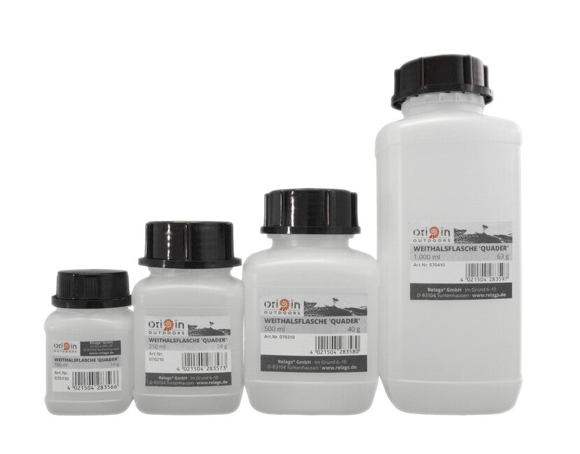 Origin Outdoors Quaderförmige Weithalsflasche 250 ml Halsdurchmesser 50 mm