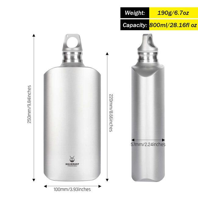 Silverant Titanium schlank Flasche 800 ml