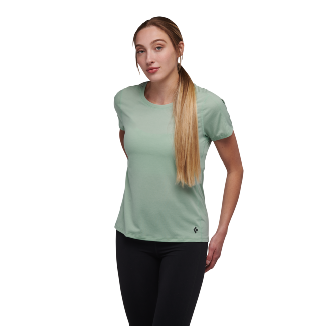 Black Diamond Lightwire Tech damen-Kurzarm-T-shirt, schaumgrün