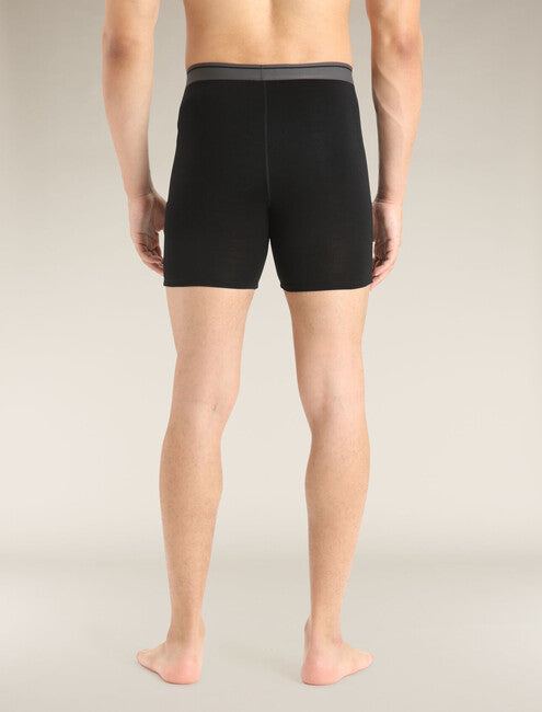 Icebreaker Anatomica Men's lange Boxershorts, schwarz