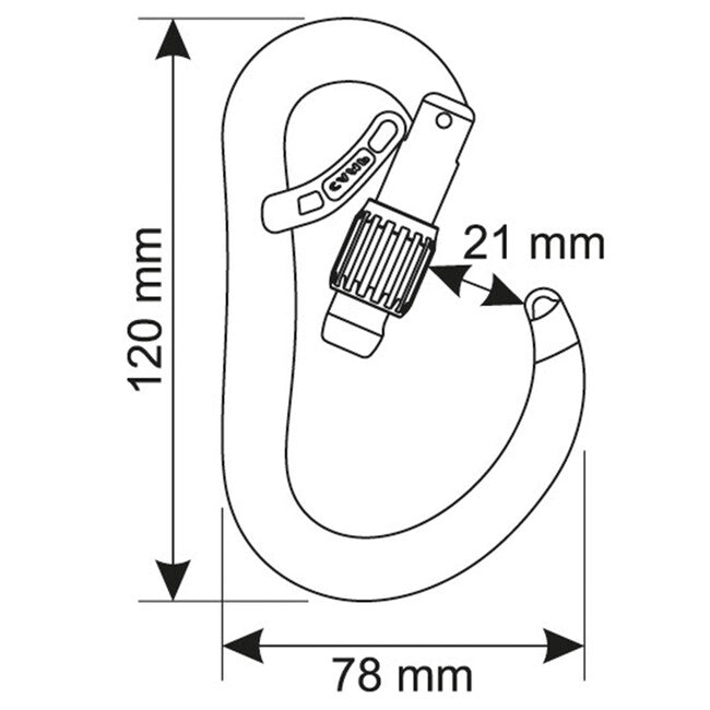 Camp Atom Belay Lock Karabiner