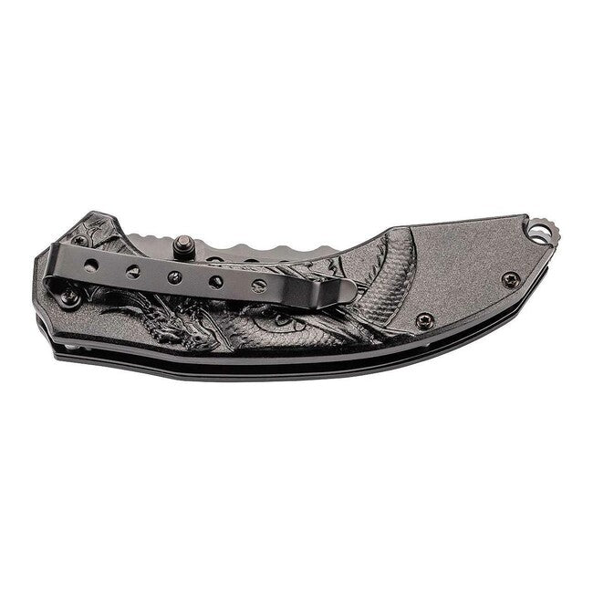 Herbertz 3D-Drache Einhandtaschenmesser 8,5cm, aluminium