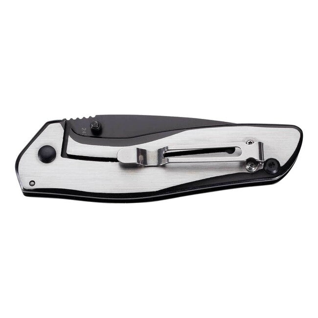 Herbertz taschenmesser 9,3 cm, vollstahl schwarz-silber