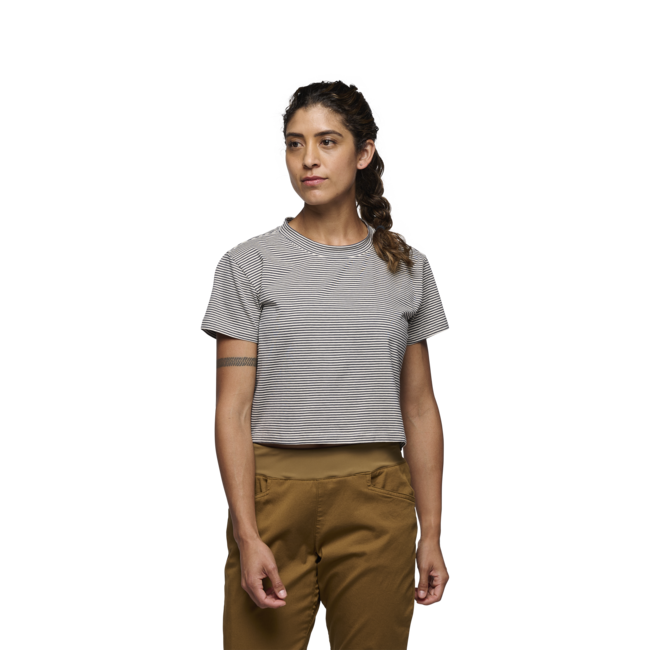 Black Diamond BD Stripe damen-Kurzarm-T-shirt, weiß-anthrazit