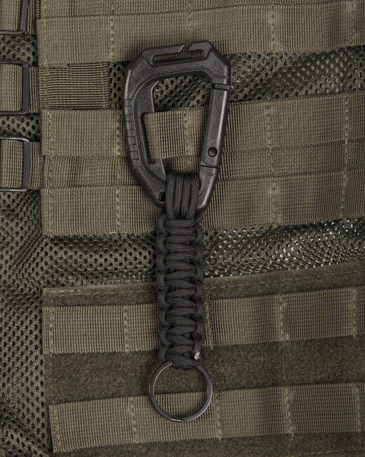 Mil-Tec paracord schlüsselanhänger m.karab.MOLLE schwarz