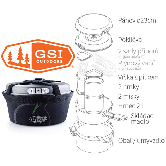 GSI Outdoors Pinnacle Backpacker Camping utensilien set