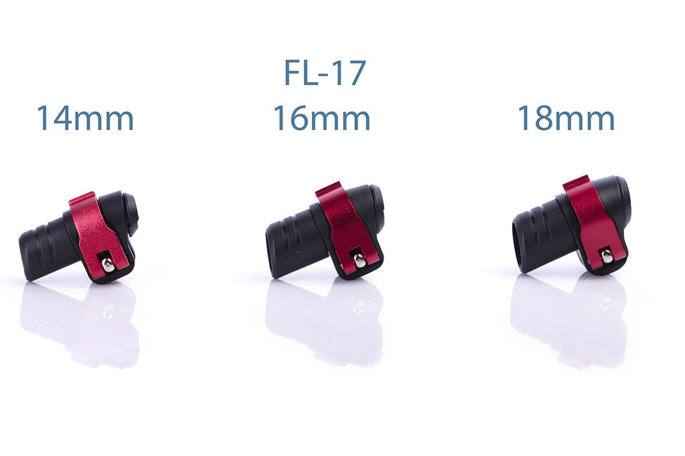 Warp ND - Flip-Lock Mechanik FL-17 schwarzer Kunststoff roter ALU Hebel rote Mutter für Durchmesser 14mm
