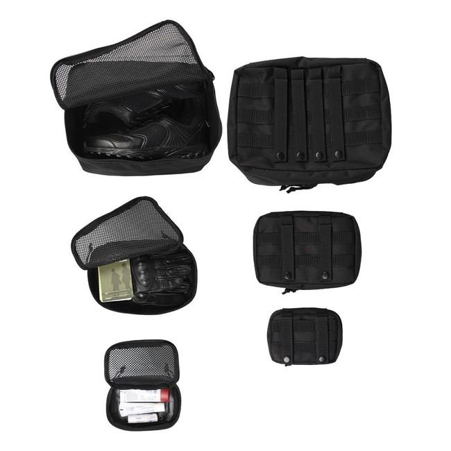 Mil-Tec MOLLE Etuiset 3-teilig, schwarz