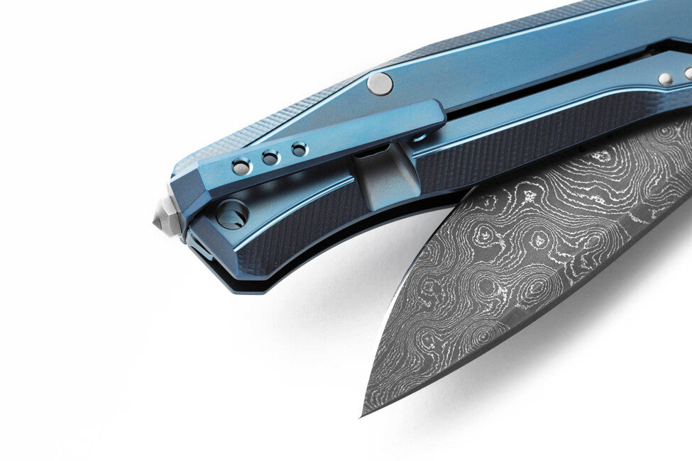 Lionsteel MYTO MT01D BL Luxustaschenmesser mit massivem Titan-Griff