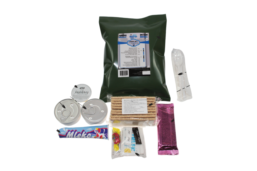 Arpol Offroad3 Lebensmittelration MRE Nudeln mit Kohl