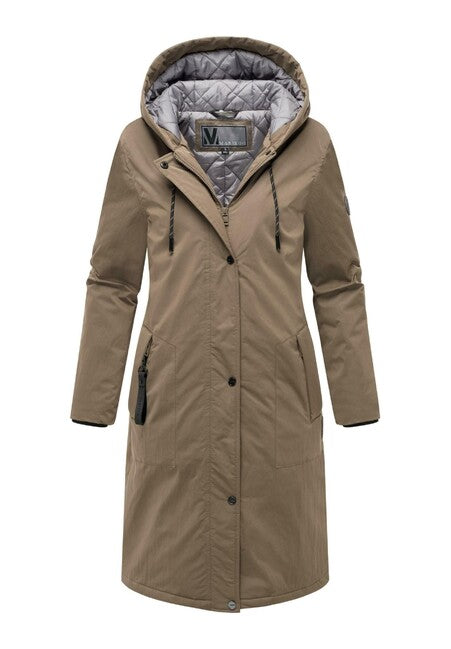 Marikoo Ledalaa damen Winterparka mit Kapuze, steinbraun