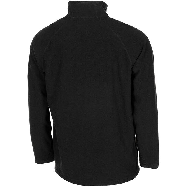 MFH Troyer Langarm-Fleece-T-shirt, schwarz