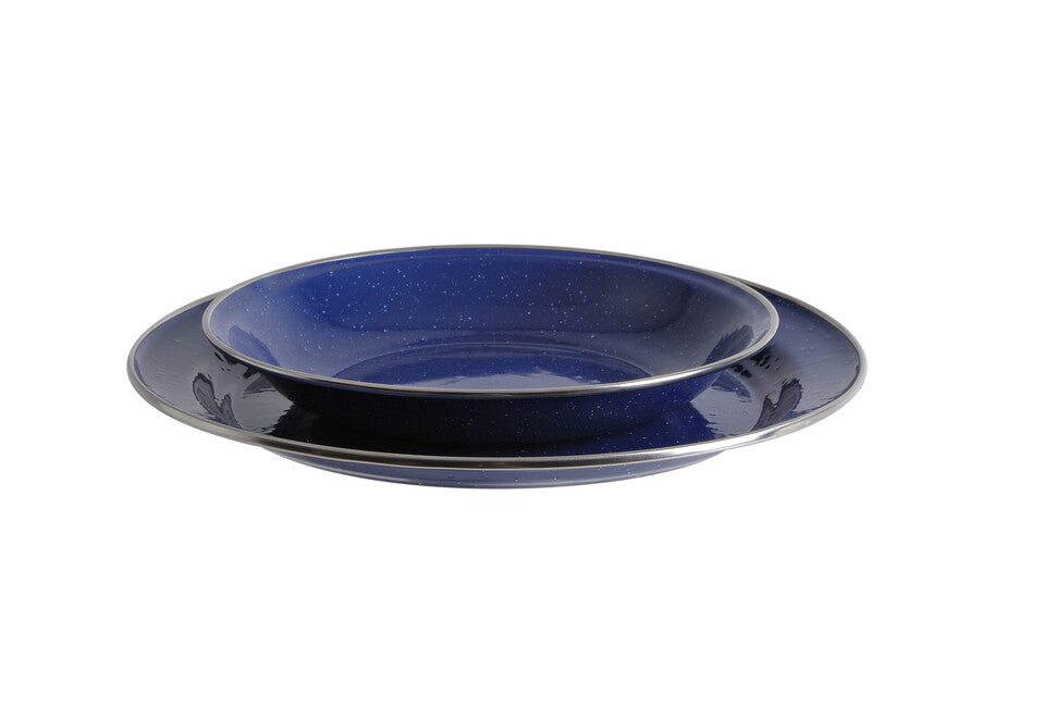 Origin Outdoors Emaille Teller 20 cm blau tief