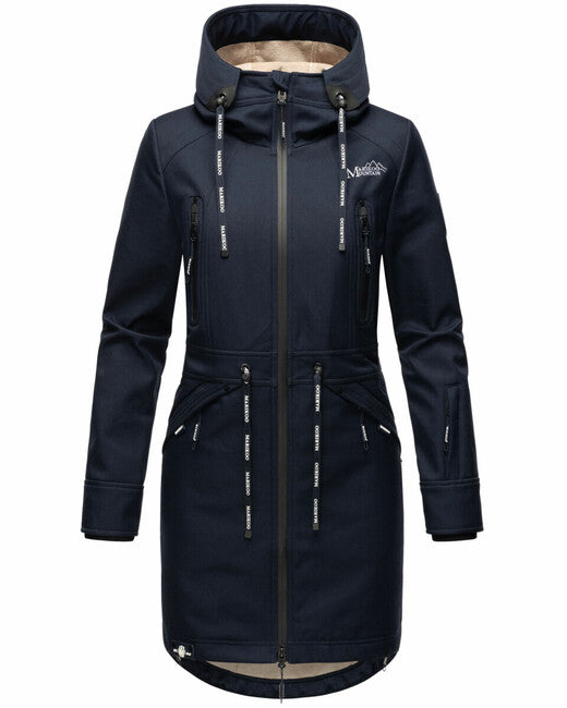 Marikoo Racquelle damen softshelljacke mit kapuze, navy