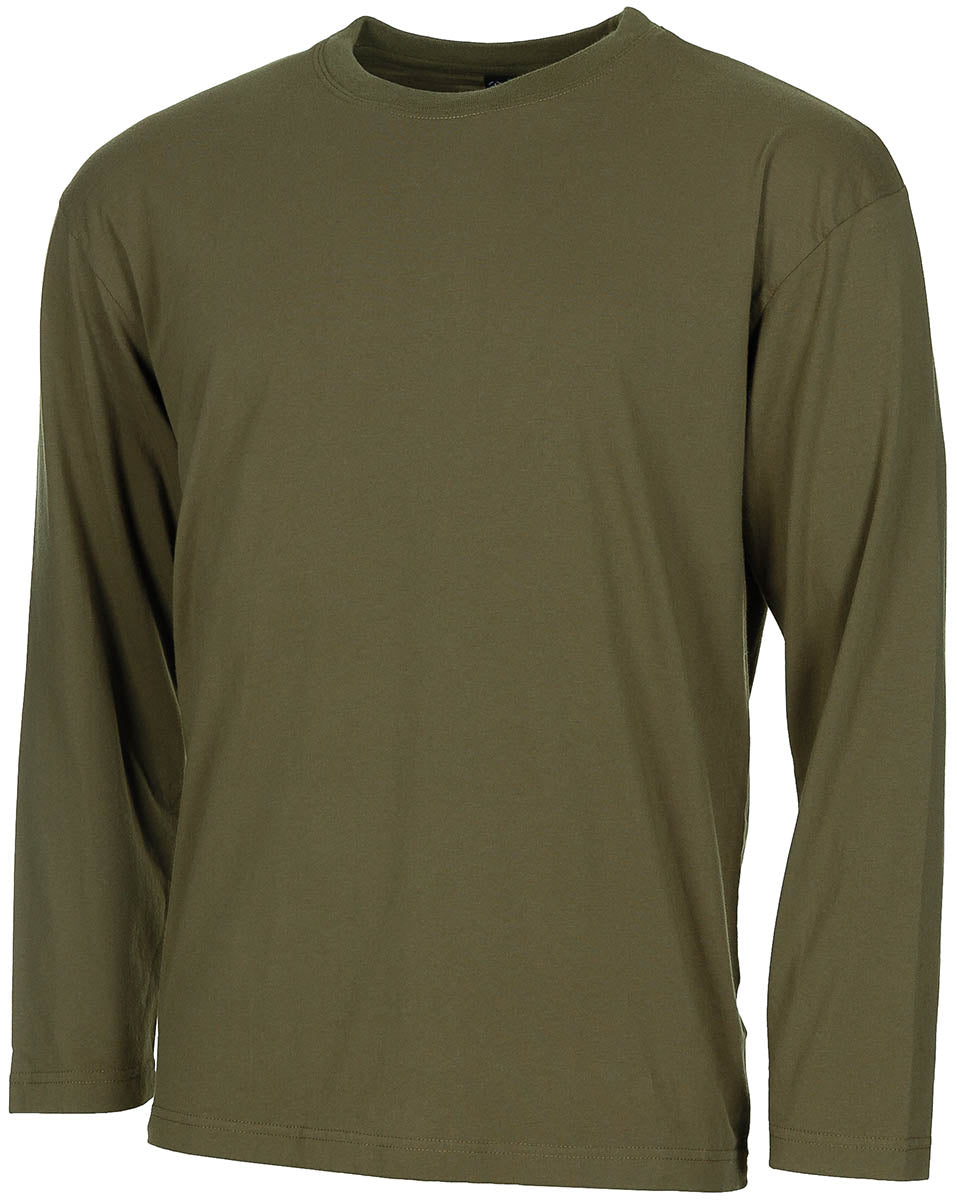 MFH americké tričko s dlhými rukávmi 170 g/m?, OD green