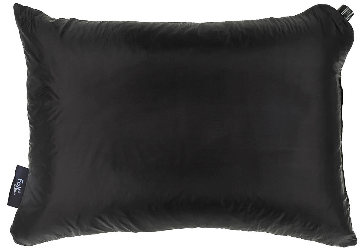 Fox Outdoor nafukovací cestovný vankúš, čierny