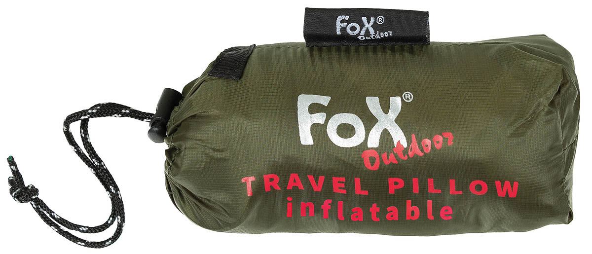 Fox Outdoor nafukovací cestovný vankúš, OD zelený