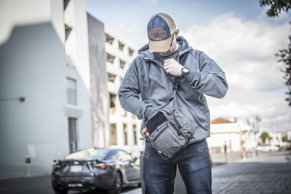 Helikon-Tex URBAN TACTICAL hoodie (FullZip) - Melange Schwarz-Grau