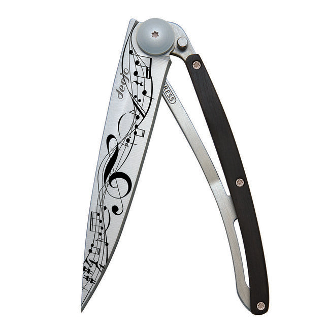 Deejo Tattoo ebony wood Schließmesser