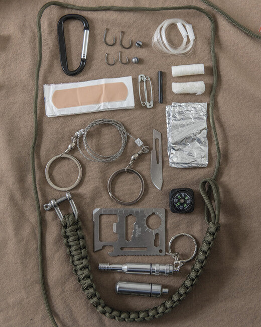 Mil-Tec Paracord Survival-Kit groß, schwarz