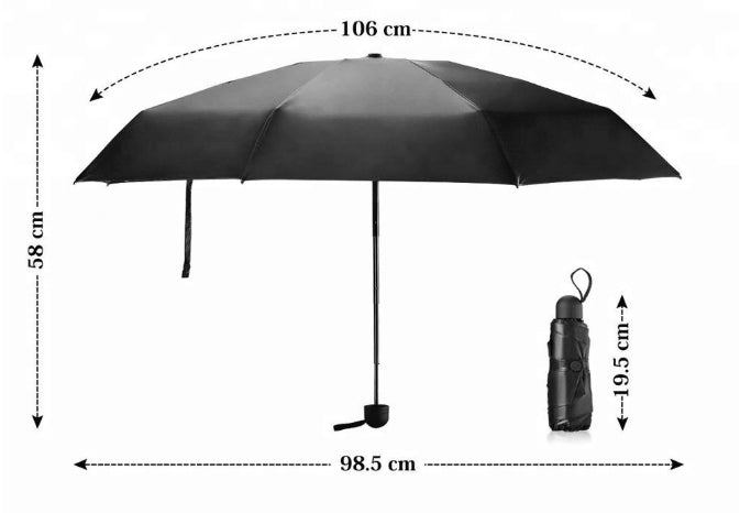 Origin Outdoors Nano Kompakt Regenschirm Nano Schwarz