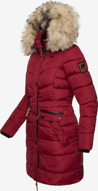 Navahoo Paula damen Winterparka mit Kapuze dunkelrot